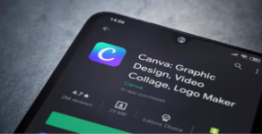 Canva app on a smartphone