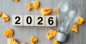 2026 with light bulb and crumbled paper